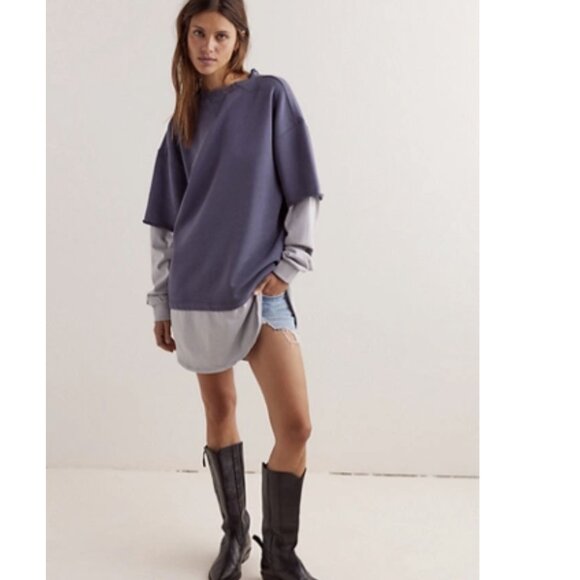 We The Free Skater Boy Twofer Pullover, Small, NWT - Picture 2 of 8